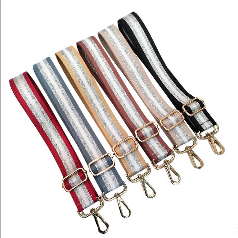 Colorful Striped Shoulder Bag Straps Crossbody Handbag Strap Replacement Shoulder Strap