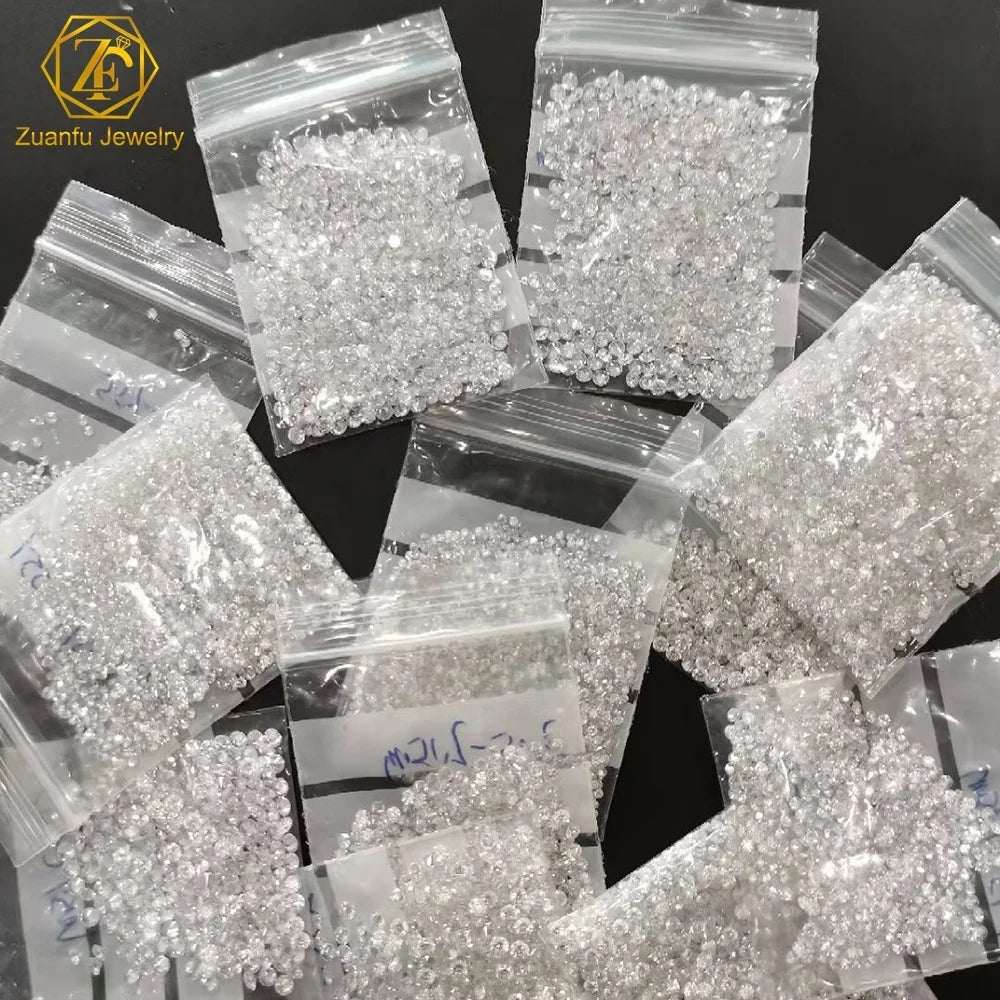 Lab Grown Gems 0.7mm 0.8mm 1.0mm 2mm Melee Cvd Hpht Round DEF VVS VS SI Factory Stone Cheap Price Lab Diamond for Watch Making