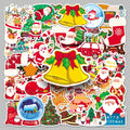 52PCS Factory Hot Desk Stickers Waterproof Full Cut Holiday Creative Decoration Christmas(F) Stickers