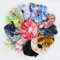 SP Hot Selling Zip Scrunchies Korea Velvet Hairbands Tie Dye Elastic Hair Ties Pocket Scrunches With Zipper