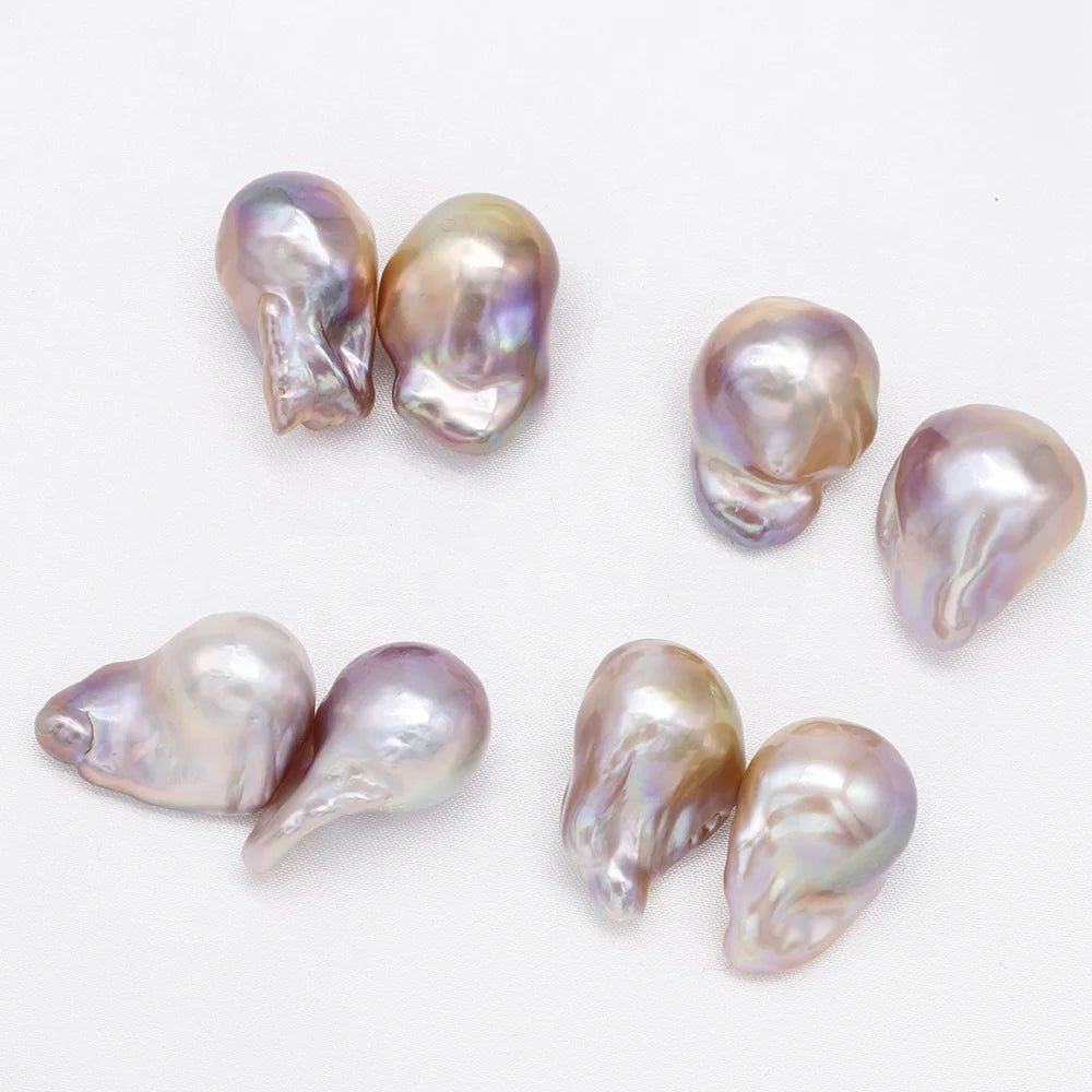 Edison Large Size Baroque Pearls Purple pink Color High Quality love Wish Freshwater Pearls for Jewelry Bright Pearls