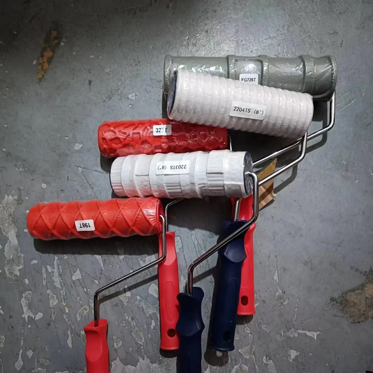Rubber Custom Roller Stamp Concrete Tool DIY Concrete Texture Roller Brick Pattern Embossing Cylinder Painting Roller