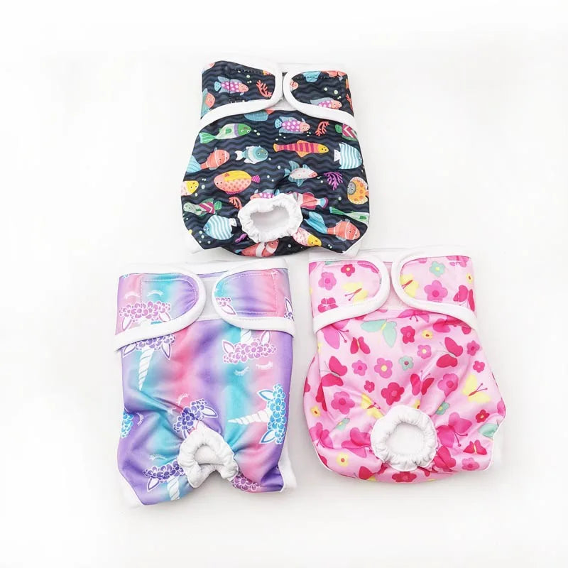 Hot Selling New Breathable Female Dog Physiological Pants Pet Harassment-Proof Menstrual Pants Washable Dog Sanitary Diapers