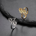 Cute Stainless Steel Lotus Flower Ring Adjustable Lotus Flower Finger Ring Jewelry Party Gifts for Women