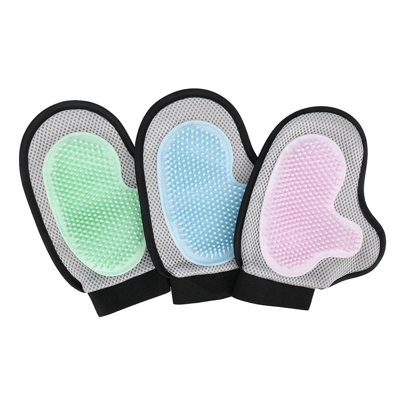 Factory Wholesale Multifunction Double Sided Cat Cleaning Glove Dog Grooming Glove Pet Deshedding Brush Glove