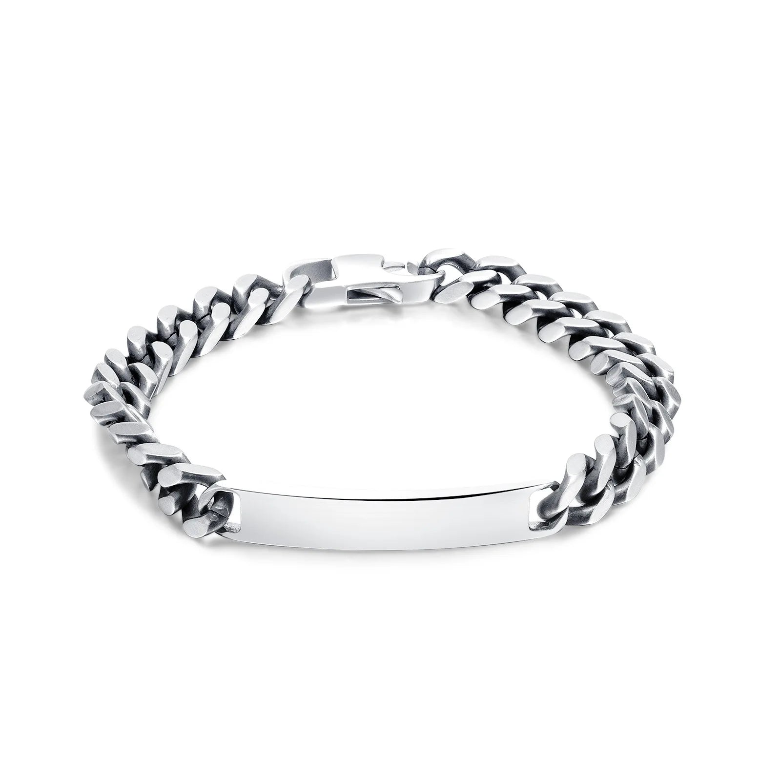 High Quality Stainless Steel Cuban Chain Bracelet Hot Sell Classic Blank Customized Engraved Bracelet for Men Fashion Bracelet
