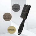 Top Selling OEM Natural 100% Boar Bristles Black Men Plastic Handle Beard Brush Clipper Blade Cleaning Brush for Beard Hair Care