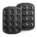 For WK9034 Carbon Steel 12-Cup Non-Stick Donut & Cake Baking Mold for Restaurants PFOA Free Eco-Friendly Bakery Tray
