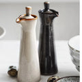 Dispenser Oil Ceramic Vinegar Bottle Sauce Olive Condiment Jar Container Pot Ponzu Soy Cruet Seasoning Decanter Holder Box