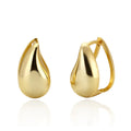 Wholesale Water Drop Hoop Earring 925 Silver Water Drop Earrings High Polish Gold Plated Hoop Earrings for Girls