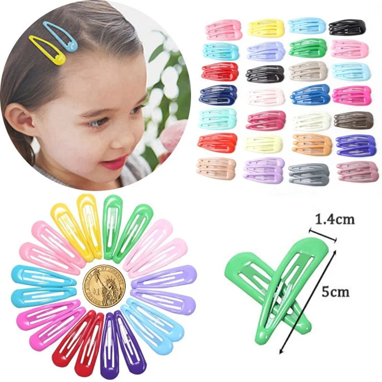 MIO 5cm Length Hair Bobby Pin No Crease Rainbow Hair Clips Cute Birthday Party Gift for Little Girls Crease Free Hair Clip