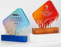 2025 Hot Marketing Customized 10th Anniversary Souvenir Celebration Digital LOGO Modeling Medal Wholesale Crystal Trophy