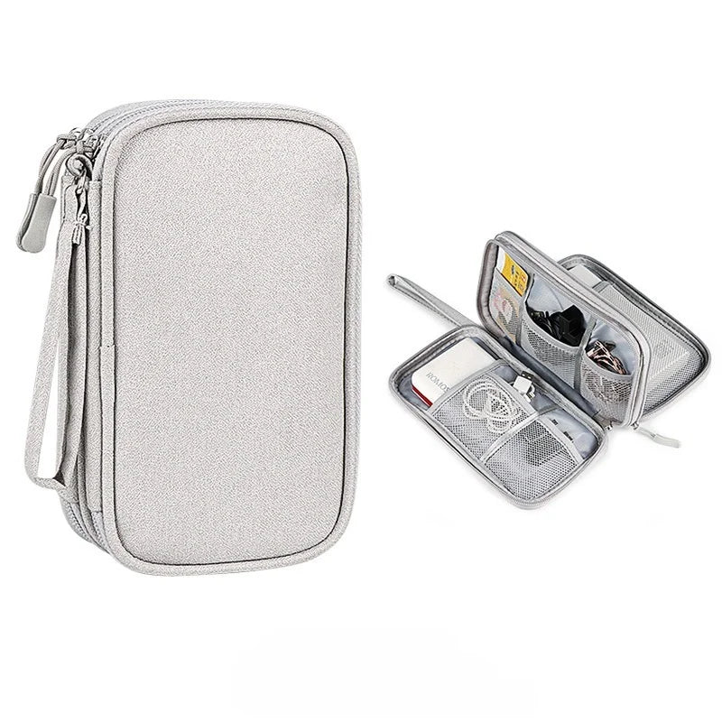 Luxury Casual Electronics Organizer Bag Waterproof Carrying Pouch Zipper Universal Cable Organizer for Travel Electronics