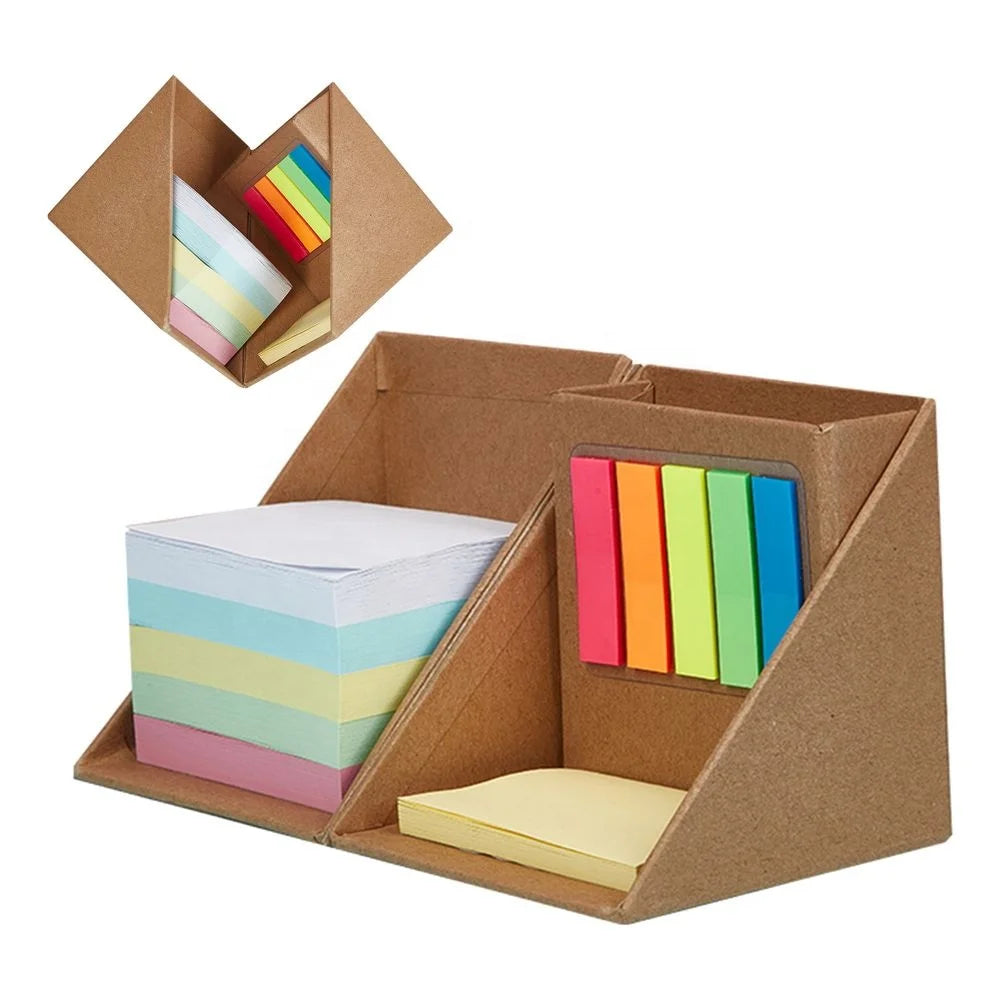 Great Stylish Desk Top Promotional Stick Notes Office Buddy Cube With Markers Promotional Gifts MH001 Knox Memo Holder in Stock