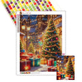 Hot Selling 5d Diy Animal Diamond Painting Warm Christmas Eve Christmas Tree Lights Full Drill Custom Diamond Painting Sets