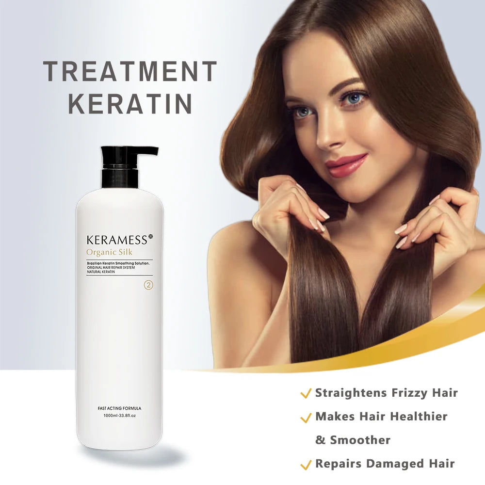 For KeraMess Professional 1000ml Premium Protein Max Brazilian Keratin Cream Formaldehyde-Free Organic Nourishing with Amino
