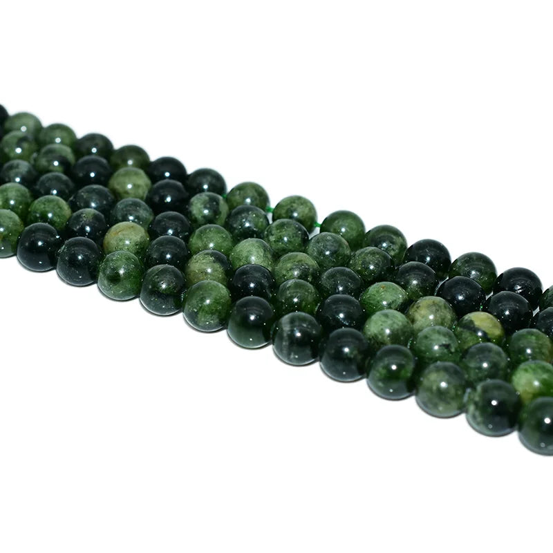 Wholesale Natural Green Diopside Loose Gemstone Beads 6/8/10mm Round Shape for DIY Jewelry Making Stone Beads