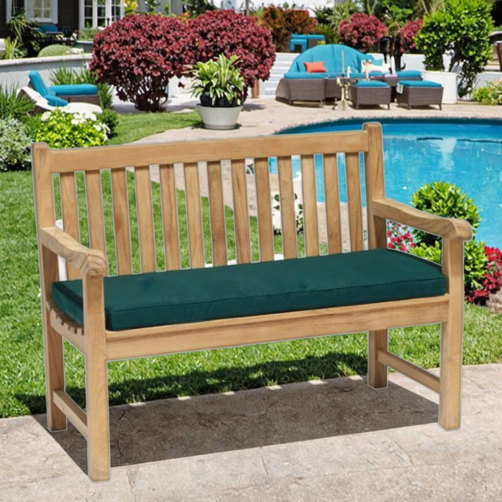 Long Hotel Use Knitted Waterproof Flame Retardant Removable Washable Customizable Lightweight Pool Bench Replacement Patio