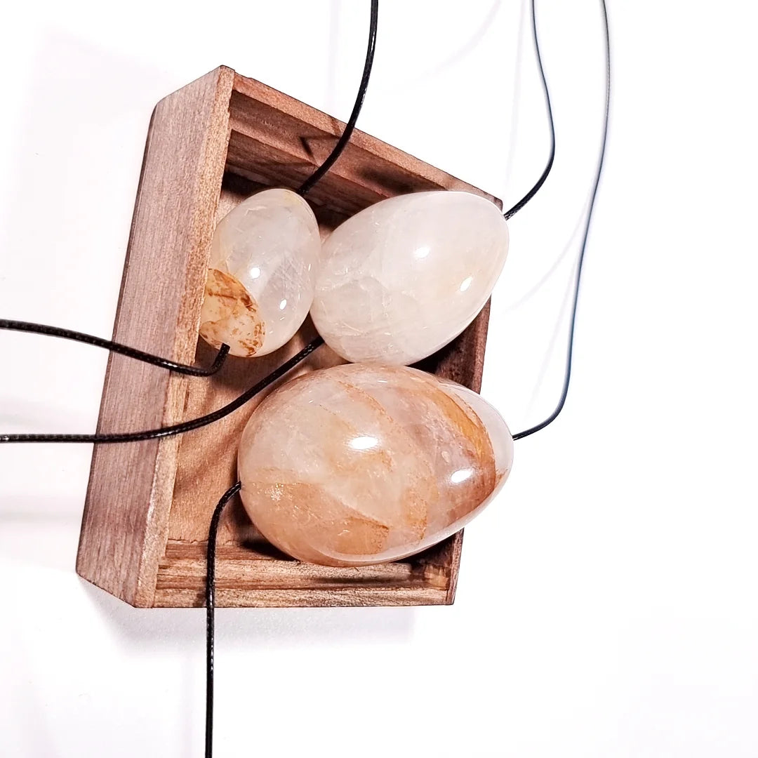 HY Citrine Yoni Eggs Stone Kegel Healing Semi-Precious Jade Eggs