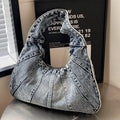 Brand Designer Bag for Women 2026 Female Handbags and Purses Denim Half Moon Women's Shoulder Bags Ladies Totes Handbag Big Sac