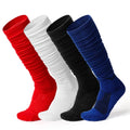 Extra Long Padded Athletic Socks Scrunch Rugby Football Socks with Ankle Support for Men & Women