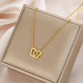 GT 2022  Collar De Corazon Wholesale Fashion Jewelry Statement Jewellery Double Plated Heart Name Necklace
