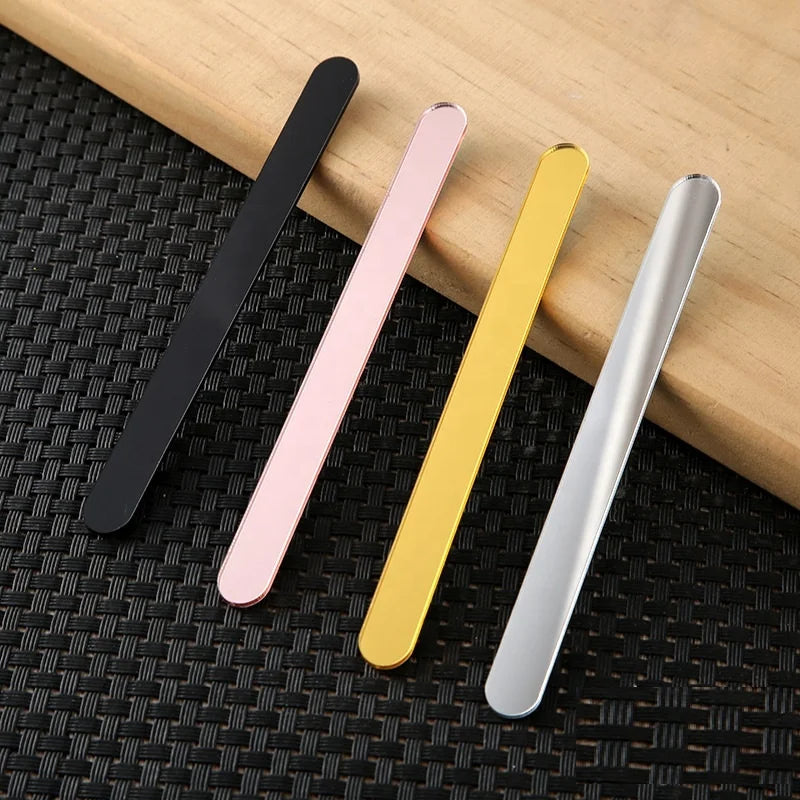 Hot Sale Custom Rose Number Shaped Popsicle Sticks Fashionable Disposable Dessert Decoration Tools Acrylic Mirror Cake Tools Bag