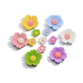 Colorful Resin Flower Charms Jewelry Craft 10mm 20mm Flat Back Cabochon 3D Sunflower for Girls Hair Pin Ornament Home DIY Decor
