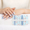 Huizi Nail Art Polish Sticker Glitter Nail Strips 2d Full Cover Nail Wraps MegaBDM