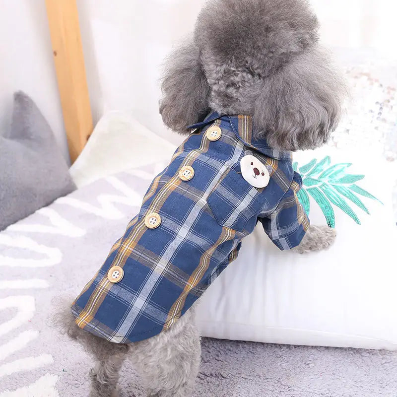 Wholesale Plaid Design Cute Puppy Dog Pet Supplies