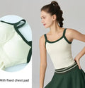 Wholesale Women's Sports Cropped Tank Tops Crop Rib-Knit Camisole Square Collar Casual Thin Straps Gym Fitness Tank Top Women
