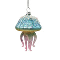 Factory Hot Sale Blown Colorful Glass Jellyfish Shaped Ornaments Hanging Bauble Marine Life for Xmas Tree Decoration Decor Gifts