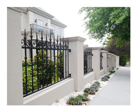 Modern Design Galvanized Wrought Iron Fence Gate Easy Assembly Outdoor Security Ornamental Iron Trellis