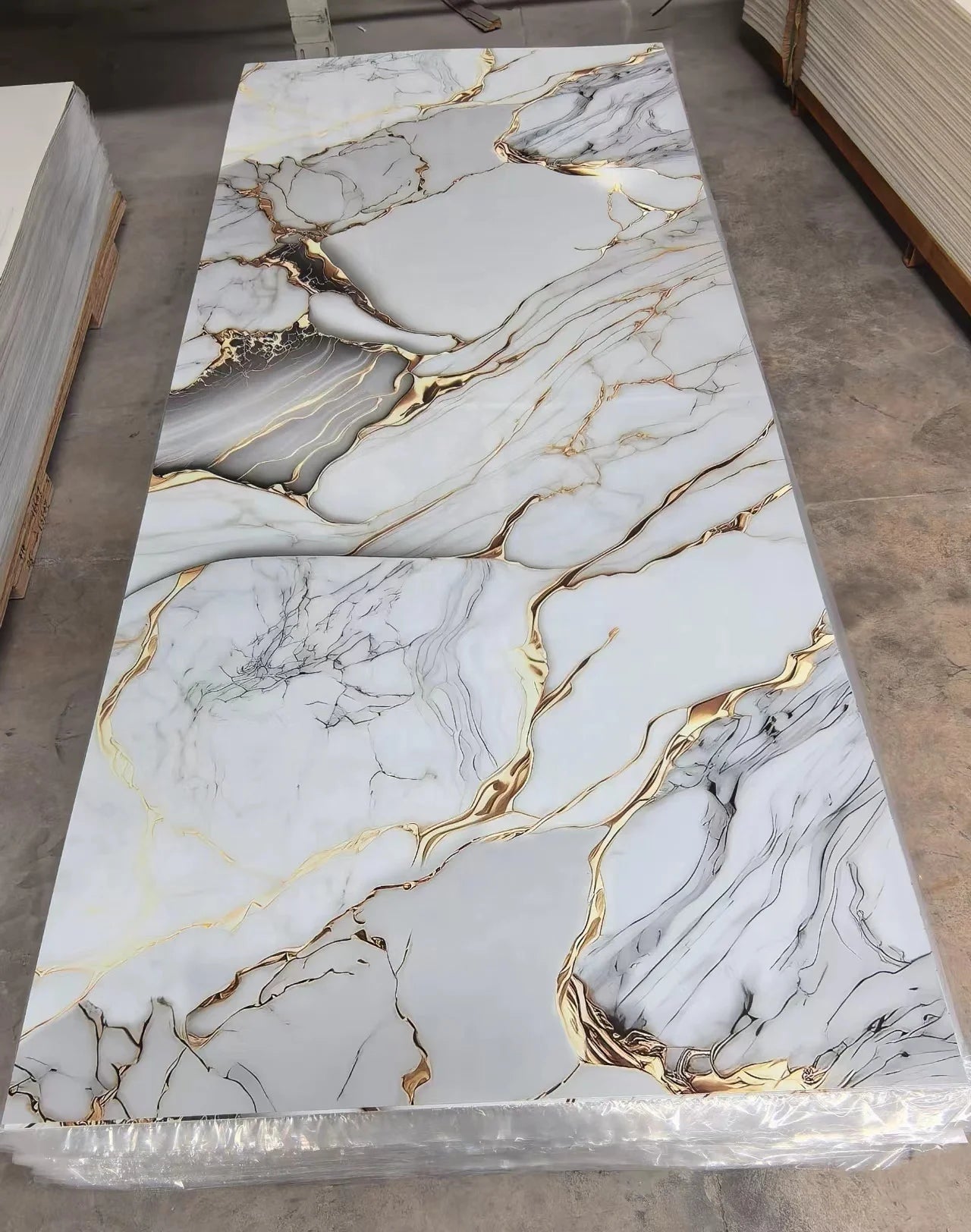 1220*2800*3mm PVC Marmol Panel Marble Alternative UV Marble Sheet for Wall Decoration