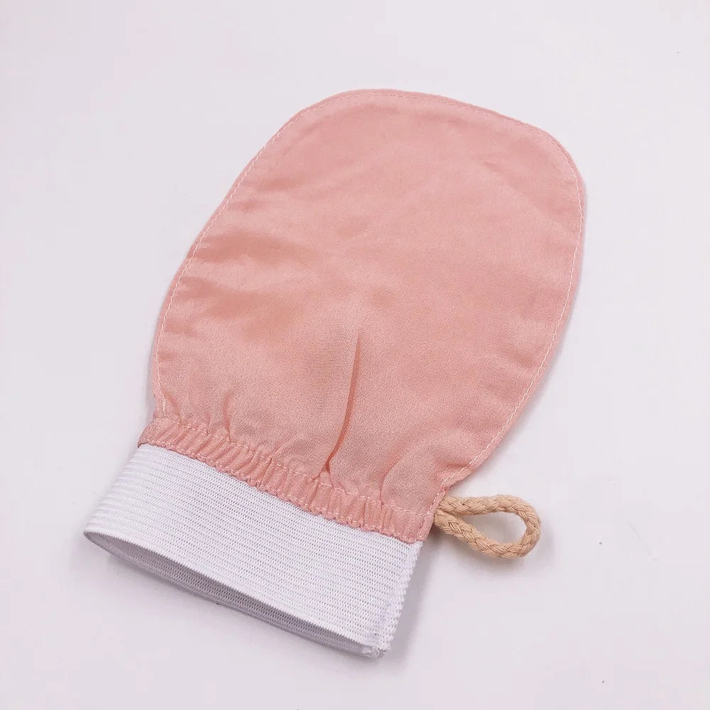 100% Silk Exfoliating Glove Hammam Scrub Mitt Deep Exfoliating Shower Glove for Women