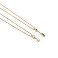 New Stainless Steel Square Necklace INS Trendy Simple Style Malachite Shell Pendant Necklace for Women