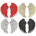 Hot Sell Multi Size Iron on  PET Sequin Embroidery  Angel Wing Patch for Clothes