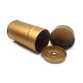 YXL 75*135mm Gold Cylinder Round Airtight Tea Packaging Tinplate Can 800ml Offset Printed Double Lid Home & Kitchen Storage