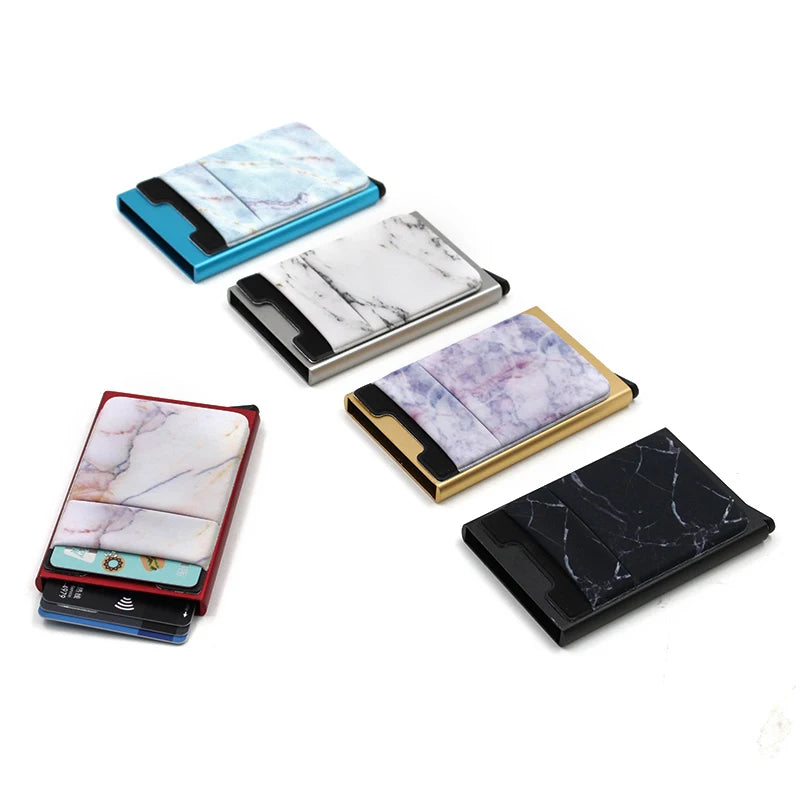 Factory Wholesales Credit Card Holder Men Slim Anti Protect Travel ID Cardholder Rfid Wallet Metal Case