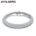Fine Jewelry D Color VVS Moissanite Diamond 925 Silver Luxury Bracelet Charm Moissanite Tennis Bracelet High Quality Gift