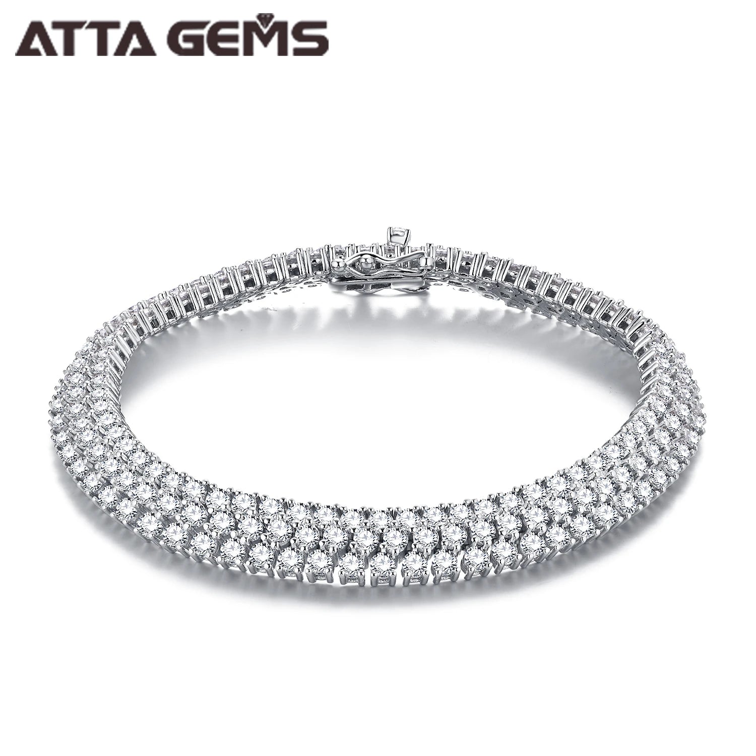 Fine Jewelry D Color VVS Moissanite Diamond 925 Silver Luxury Bracelet Charm Moissanite Tennis Bracelet High Quality Gift