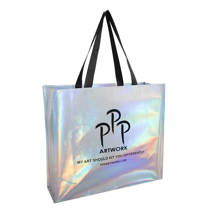 New Hot Selling Luxury Promotional Custom Hologram Non Woven Gift Bags With Logo