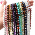 4-10mm Natural Stone Beads Crystal Beads DIY Tiger Eye Amethyst Rose Quartz Lapis Lazuli Citrine Loose Beads for Bracelet Making