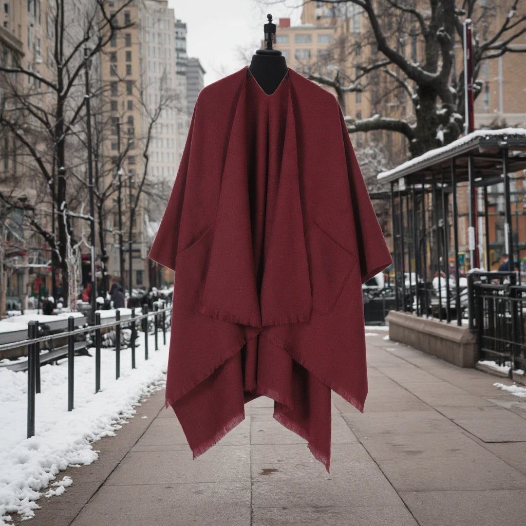 BESTELLA Luxury Women's Winter Coat Solid Color Pashmina Square Scarf Pocket Custom Logo Service Adults