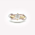 Fashion Jewelry Rings Layered CZ Three in One Wedding Rings Creative Multilayer Diamond Rings for Women Girls