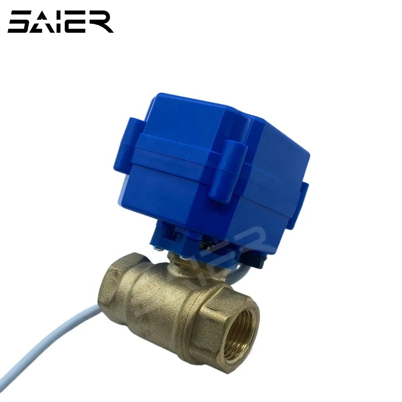 IP65 Waterproof DN15 Brass Ball Valve DC3V 6V 12V ON/OFF Normally Closed 2 Wires Electric Motorized Control Ro Solenoid Valve