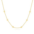 Trendy Women's 925 Sterling Silver Mini Heart Design Stacked Choker Necklace 14K 18K Gold Plated with Zircon for Gifts