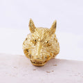 Wholesale Men European and American Hip Hop Jewelry Stainless Steel Ring Casting Animal Viking-Wild Boar Head Plated Gold Rings