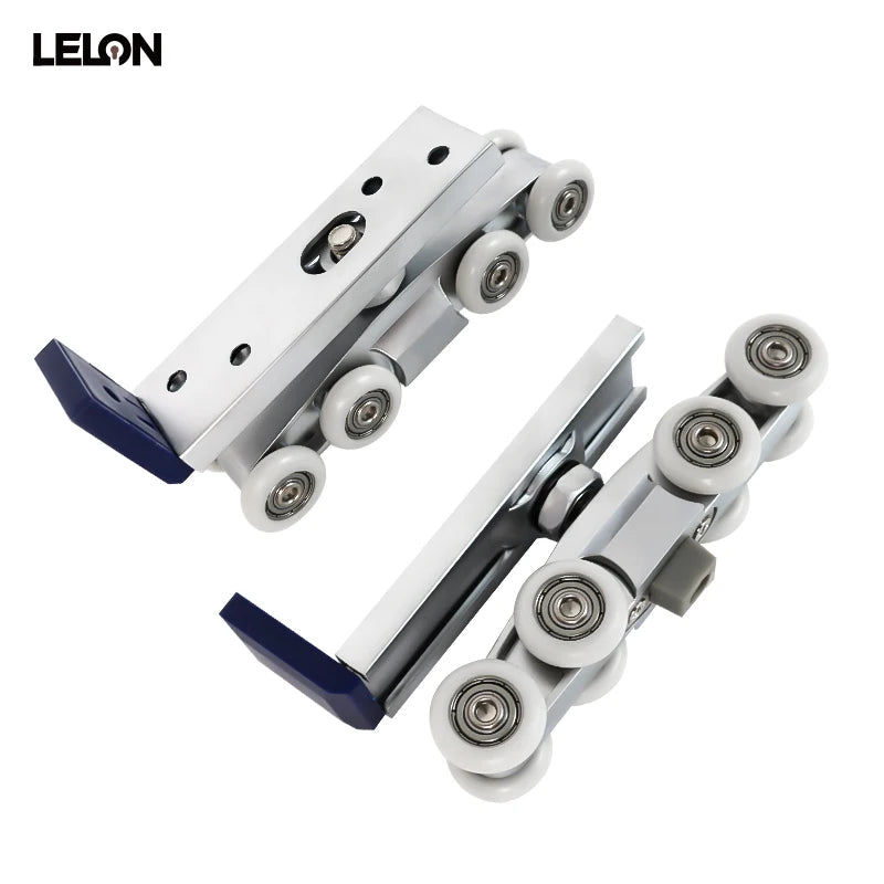 Manufacturer Direct Sale Hanging Wheel Sliding Doors Hardware Rail Nylon Wheel Silent Hanging Roller Loading 150KGS