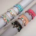 Bohemian Handmade Bracelets Multilayer Seed Rice Beads  Boho Women Men Couple Friendship Vocation Bracelet Set Jewelry Gift